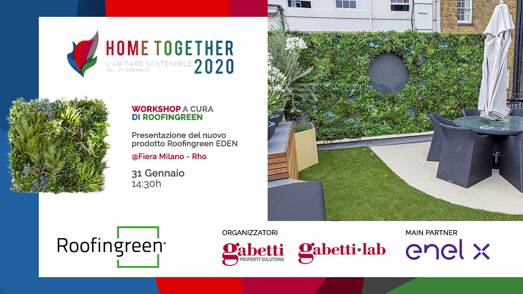 Roofingreen EDEN, the high tech vertical green at Home Together 2020