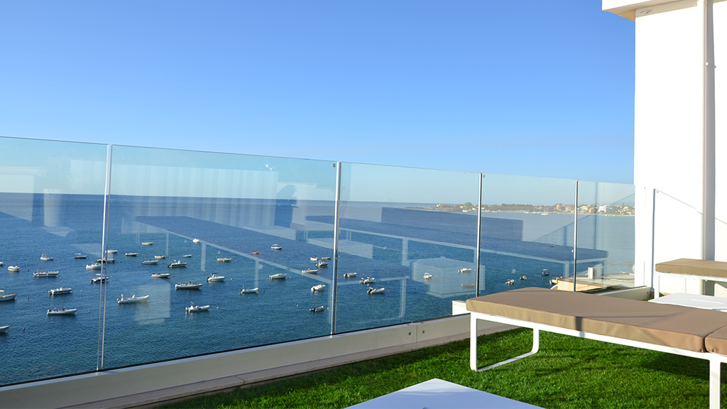 Louge terrace at Giardini Naxos, Taormina