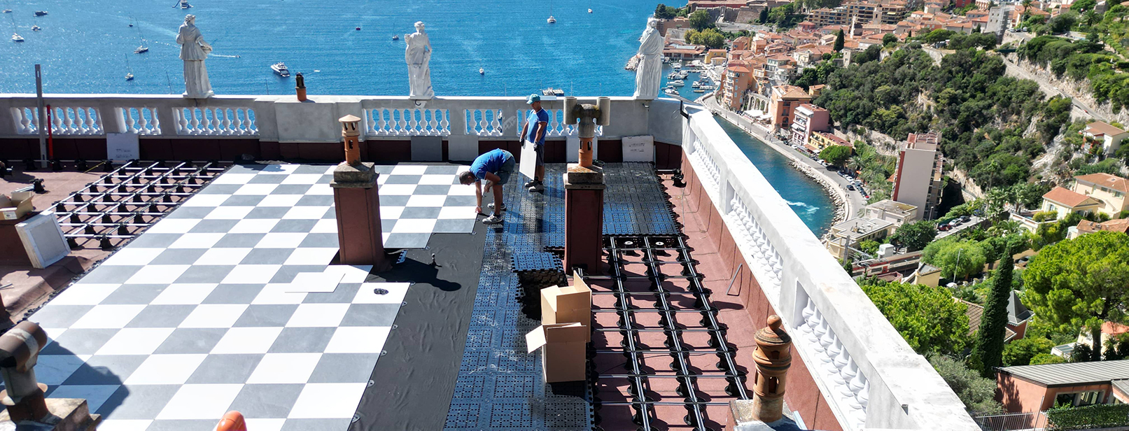 elevated outdoor flooring system