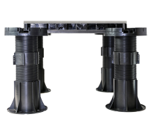adjustable pedestal system for rooftop flooring